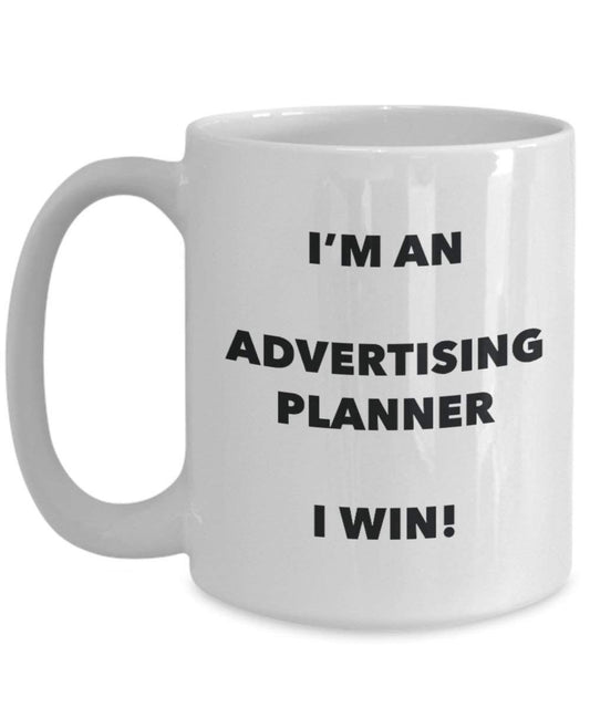 Werbung Planer Tasse – Ich bin ein Werbung Planer I Win. – Funny Kaffeetasse – Neuheit Geburtstag Weihnachten Gag Geschenke Idee