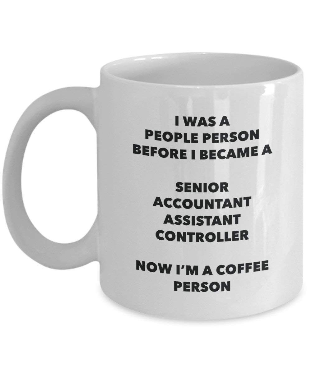Senior Buchhalter Assistant Controller Kaffee Person Tasse – Funny Tee Kakao-Tasse – Geburtstag Weihnachten Kaffee Lover Cute Gag Geschenke Idee 11oz weiß