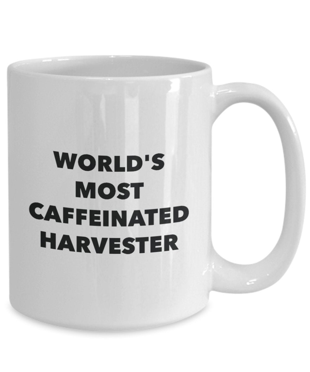World's Most Caffeinated Harvester Mug - Funny Tea Hot Cocoa Coffee Cup - Birthday Christmas Anniversary Gag Gifts Idea