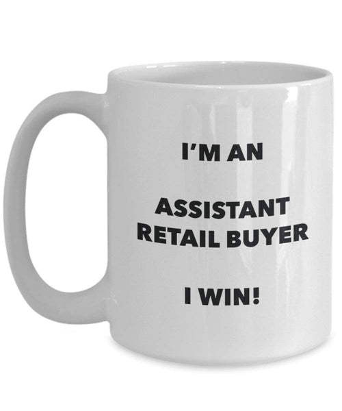 Assistente retail Buyer mug – I' m An assistente retail Buyer i Win. – Funny Coffee Cup – novelty Birthday Christmas GAG regalo idea 11oz Infradito colorati estivi, con finte perline