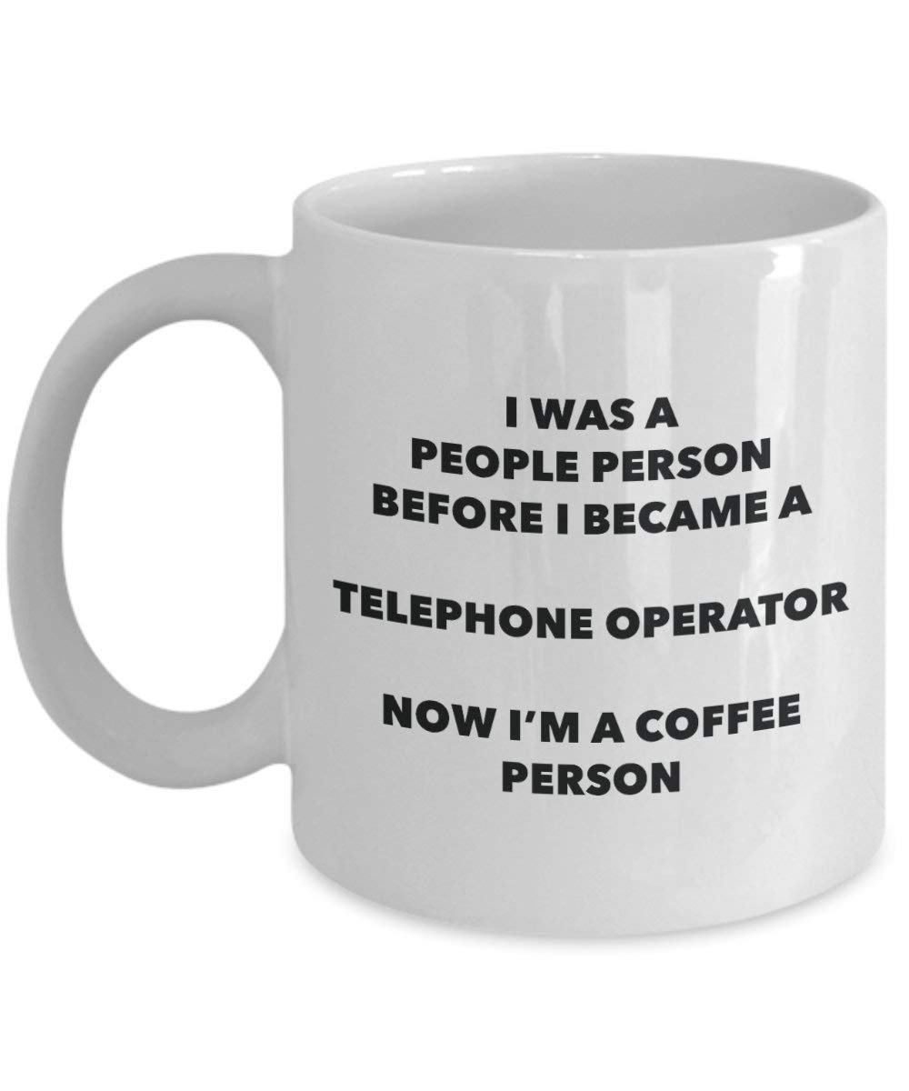 Telefon Operator Kaffee Person Tasse – Funny Tee Kakao-Tasse – Geburtstag Weihnachten Kaffee Lover Cute Gag Geschenke Idee