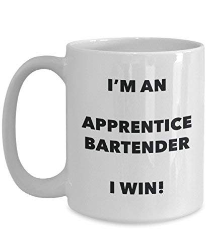 Apprentice barman mug – I' m An Apprentice Bartender i Win. – Funny Coffee Cup – novelty Birthday Christmas GAG regalo idea 11oz Infradito colorati estivi, con finte perline