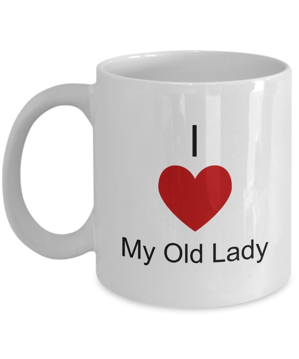 Old Lady Mug - Coffee Cup - Funny Gift Present - I Love - Tea Hot Chocolate - Christmas Birthday