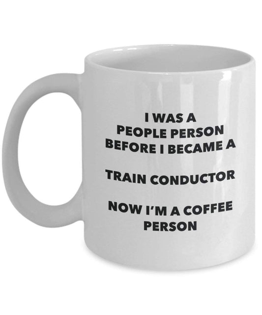 Train Conductor Coffee Person Mug - Funny Tea Cocoa Cup - Birthday Christmas Coffee Lover Cute Gag Gifts Idea