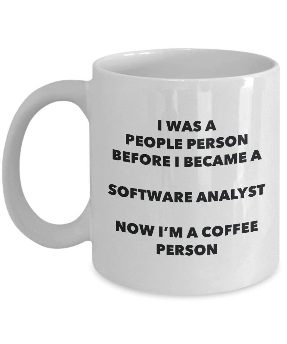 Software Analyst Kaffee Person Tasse – Funny Tee Kakao-Tasse – Geburtstag Weihnachten Kaffee Lover Cute Gag Geschenke Idee 11oz weiß