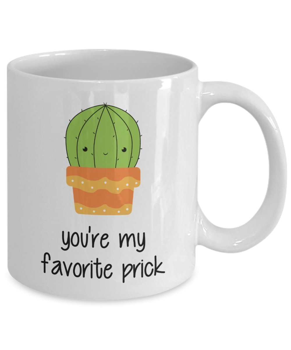 Cactus mug - You're My Favorite Prick - Funny Valentines Day Love Mug - Gifts for Boyfriend Girlfriend Husband Wife