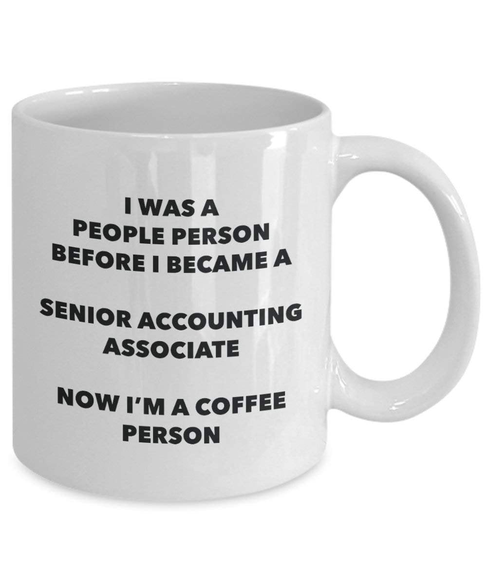 Senior Accounting Associate Kaffee Person Tasse – Funny Tee Kakao-Tasse – Geburtstag Weihnachten Kaffee Lover Cute Gag Geschenke Idee 15oz weiß