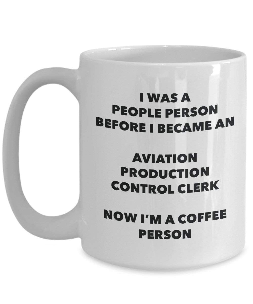 Production d'aviation contrôle Clerc personne à café Mug Tasse à thé de cacao – rigolo – Anniversaire de Noël amateur de café mignon Gag Gifts Idée 11oz blanc