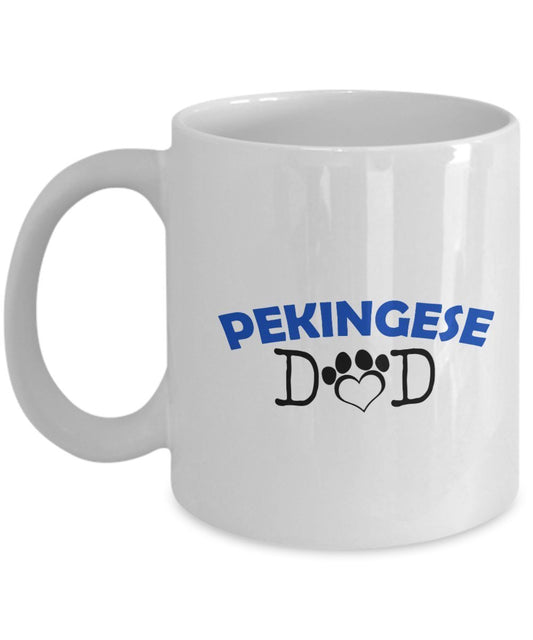 Funny Pekingese Couple Mug – Pekingese Dad – Pekingese Mom – Pekingese Lover Gifts - Unique Ceramic Gifts Idea (Dad & Mom)