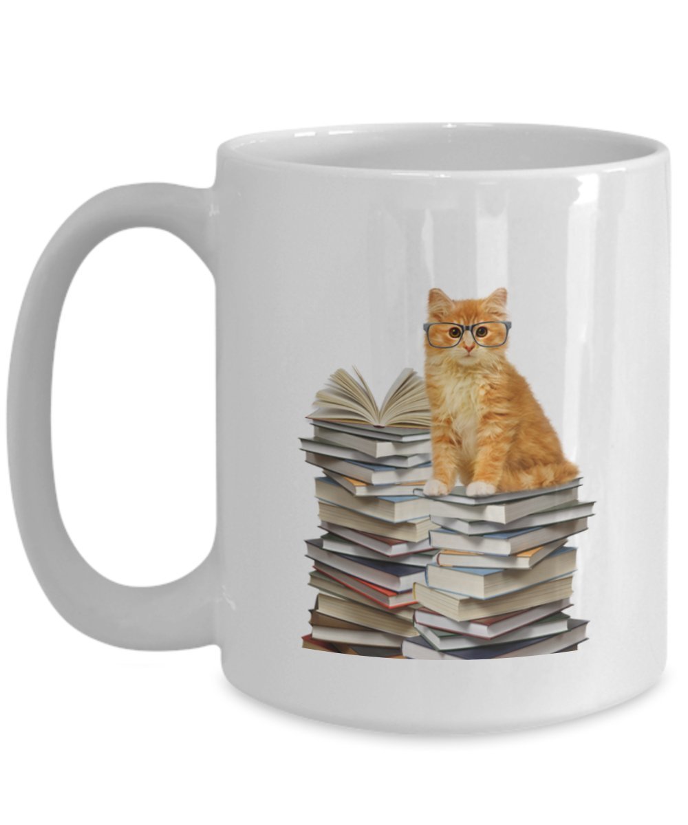 Smarty Cat Mug - Funny Tea Hot Cocoa Coffee Cup - Novelty Birthday Christmas Gag Gifts Idea