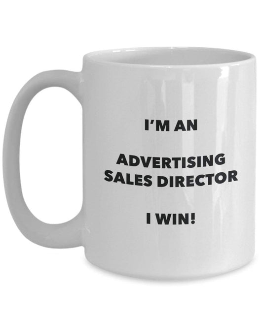 Werbung Sales Director Tasse – Ich bin ein Werbung Sales Director I Win. – Funny Kaffeetasse – Neuheit Geburtstag Weihnachten Gag Geschenke Idee
