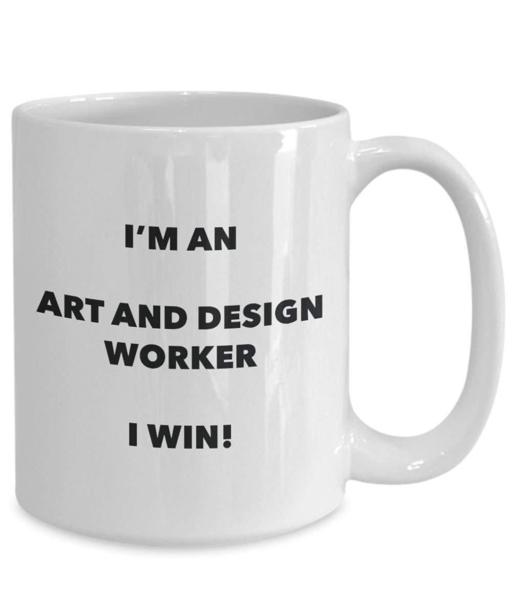 Arte e design Worker mug – I' m An Art and design Worker i Win. – Funny Coffee Cup – novelty Birthday Christmas GAG regalo idea 15oz Infradito colorati estivi, con finte perline