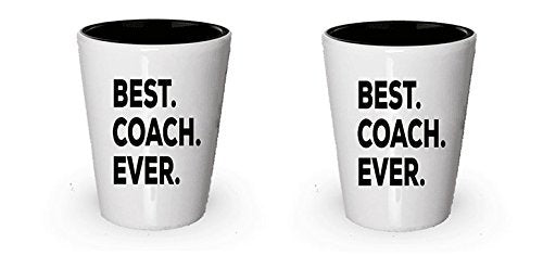 Coach Gifts - Coach Shot Glass - Best Coach Ever - Coaches Gifts For Women Men - For Bag Box Set Coaching - Thanks Coach Ideas - Appreciation Thank You 1 Great - Funny Gag - Put On Desk (4)