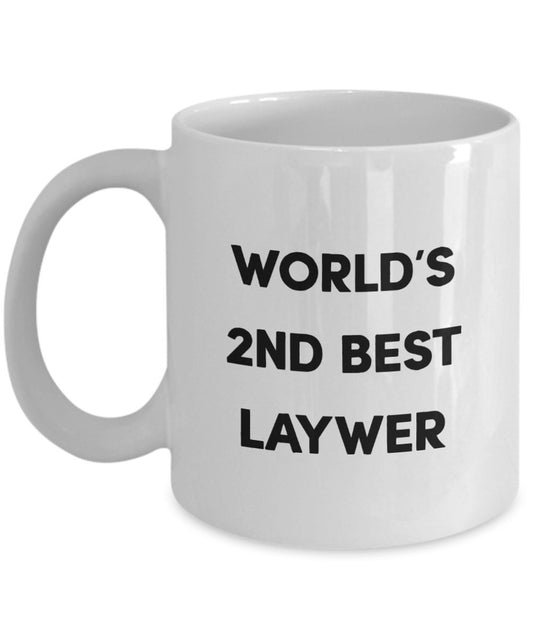 World 's 2 nd Best Lawyer Tasse – Funny Tee Hot Cocoa Kaffeetasse – Neuheit Geburtstag Weihnachten Jahrestag Gag Geschenke Idee