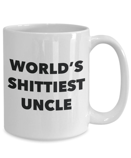 Uncle Mug - Coffee Cup - World's Shittiest Uncle - Uncle Gifts - Funny Novelty Birthday Present Idea