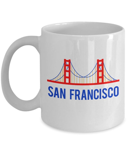 San Francisco Kaffeetasse – Lustige Teetasse für heiße Kakao-Kaffeetasse – Neuheit Geburtstags-Geschenkidee 11oz weiß
