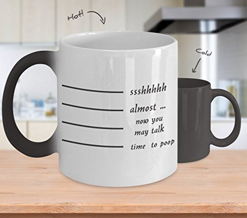 Poop Coffee Mug - Time To Poop Mug - Ceramic Color Changing Mug - Funny Unique Coffee Mugs by SpreadPassion