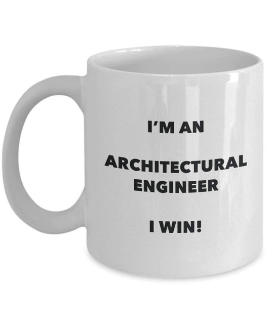 Architectural ingénieur Mug – Je suis un ingénieur Architectural acteur I Win. – Funny Tasse à café – Fantaisie anniversaire Idée de Gag cadeaux de Noël 11oz blanc