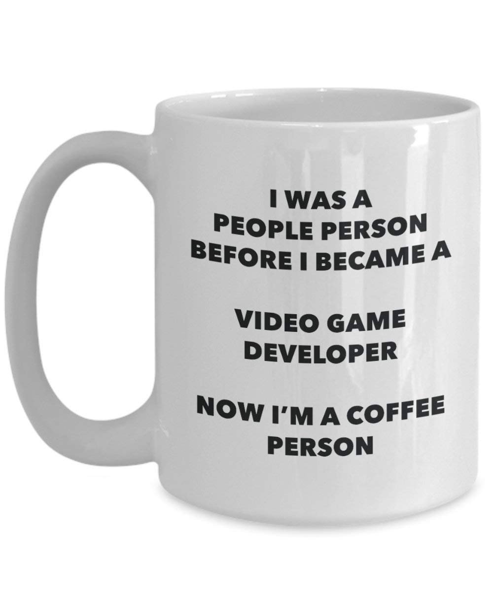 Video Game Developer Coffee Person Mug - Funny Tea Cocoa Cup - Birthday Christmas Coffee Lover Cute Gag Gifts Idea