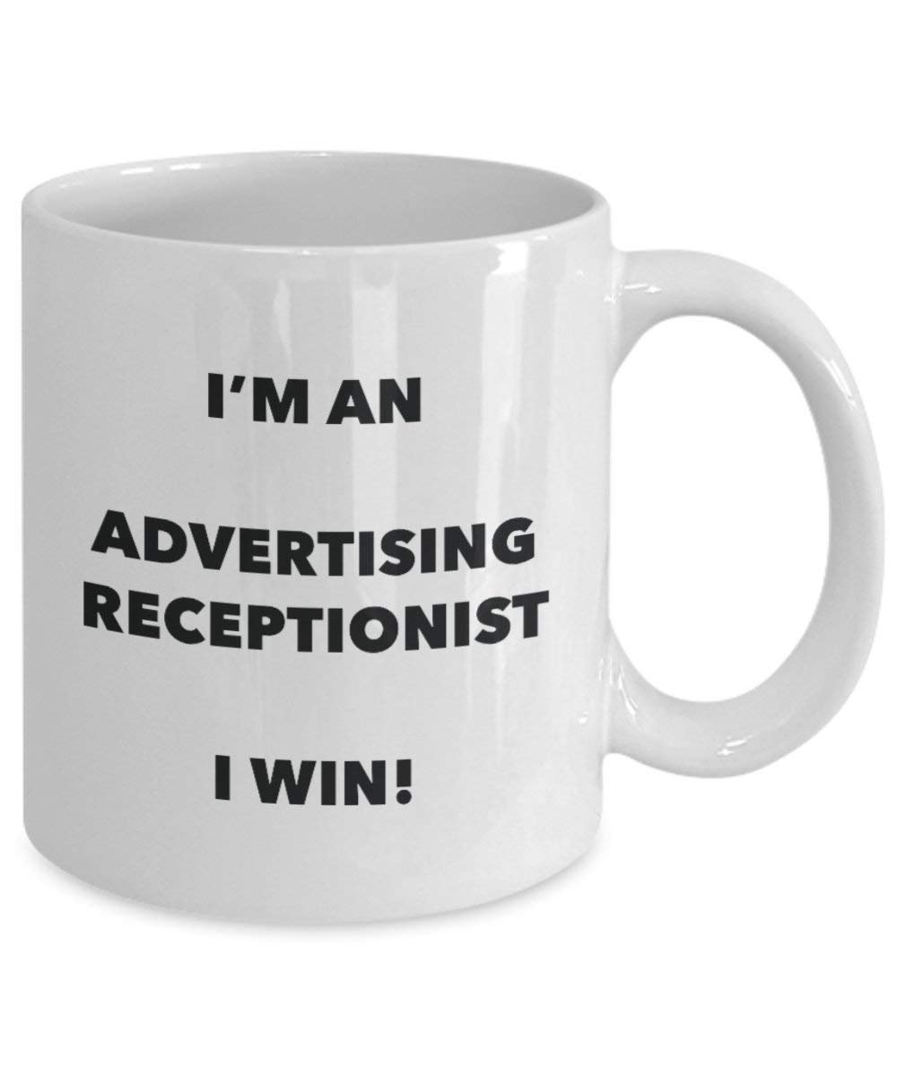 Werbung Rezeption (Betreuung) Tasse – Ich bin ein Werbung Rezeption (Betreuung) I Win. – Funny Kaffeetasse – Neuheit Geburtstag Weihnachten Gag Geschenke Idee