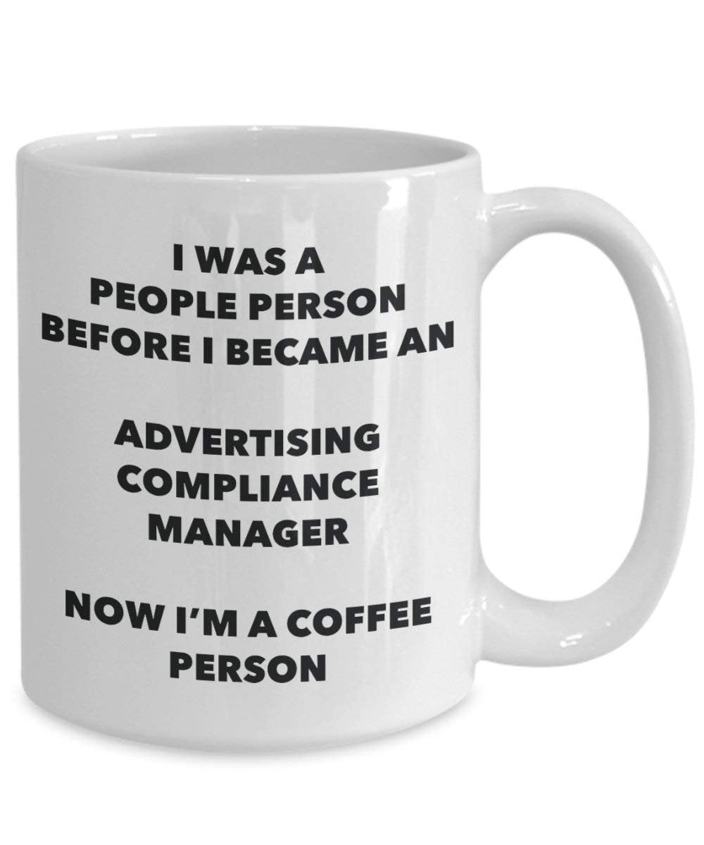 Werbung Compliance Manager Kaffee Person Tasse – Funny Tee Kakao-Tasse – Geburtstag Weihnachten Kaffee Lover Cute Gag Geschenke Idee