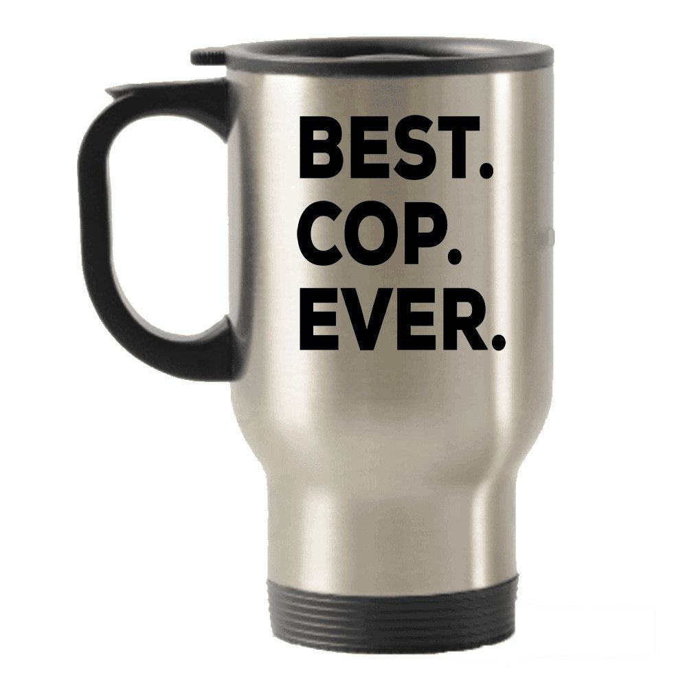 Cop Travel Insulated Tumblers Mug Gifts - Themed Presents For Men Women Dad Him Baby Female - Graduation Retirement Retired Wedding Cool Couple - Funny Gag Family - For A New Novelty Present Idea