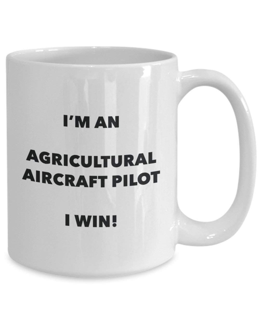 agricole Aircraft Pilot Mug – Je suis un agricole Aircraft Pilot I Win. – Funny Tasse à café – Fantaisie anniversaire Idée de Gag cadeaux de Noël 15oz blanc