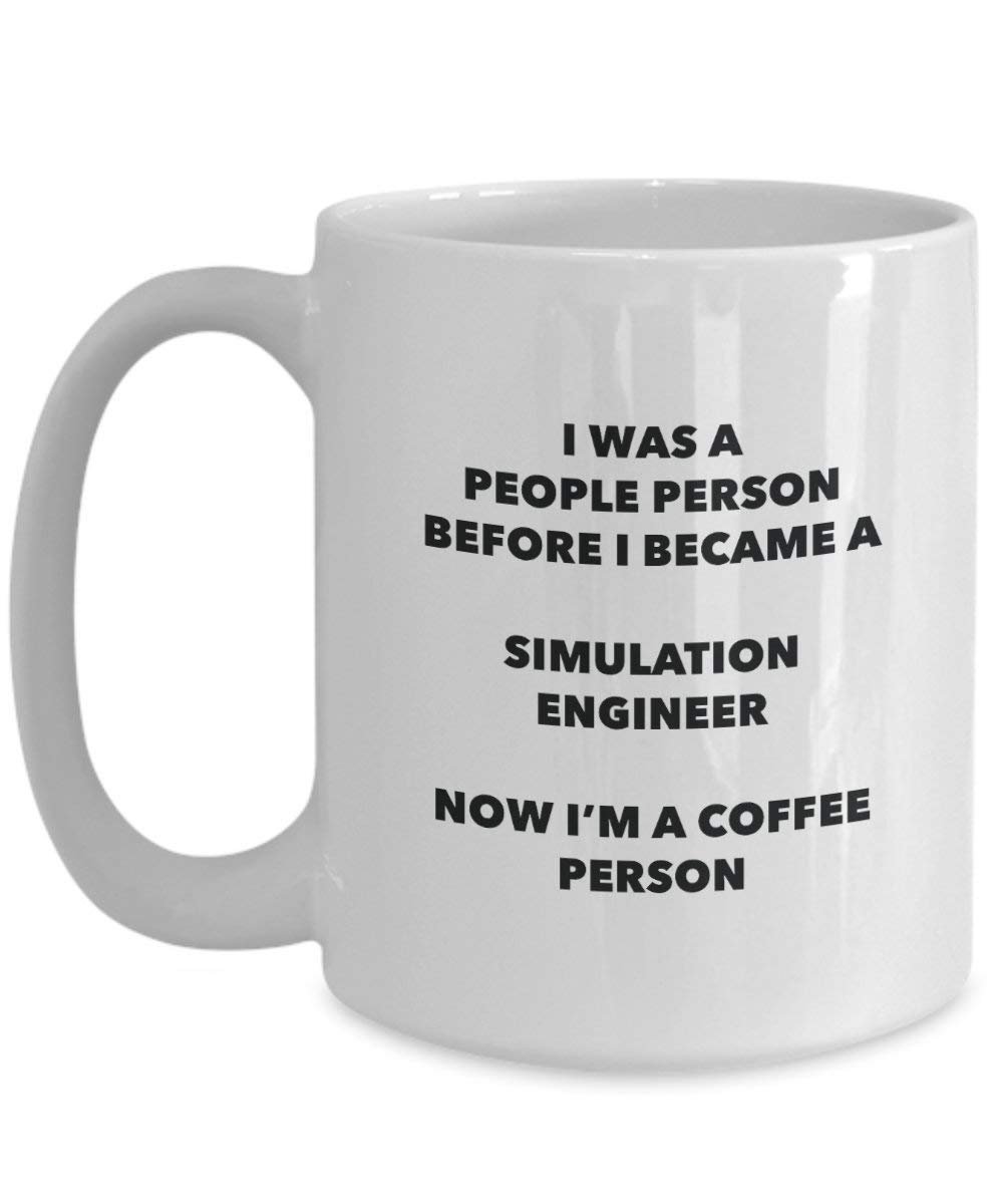Simulation ingénieur Café personne Mug – Funny Tasse à thé de cacao – Anniversaire de Noël amateur de café mignon Gag Gifts Idée 11oz blanc