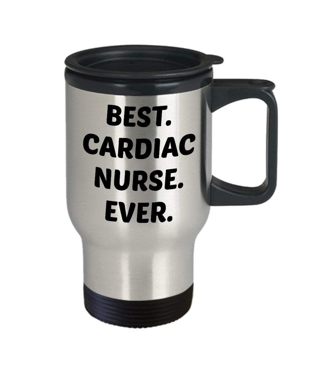 cardiaca nurse Travel mug – cardiaca Best nurse Ever – Funny Tea Hot Cocoa caffè isolato tumbler Cup – Novità compleanno Natale anniversario GAG GIF