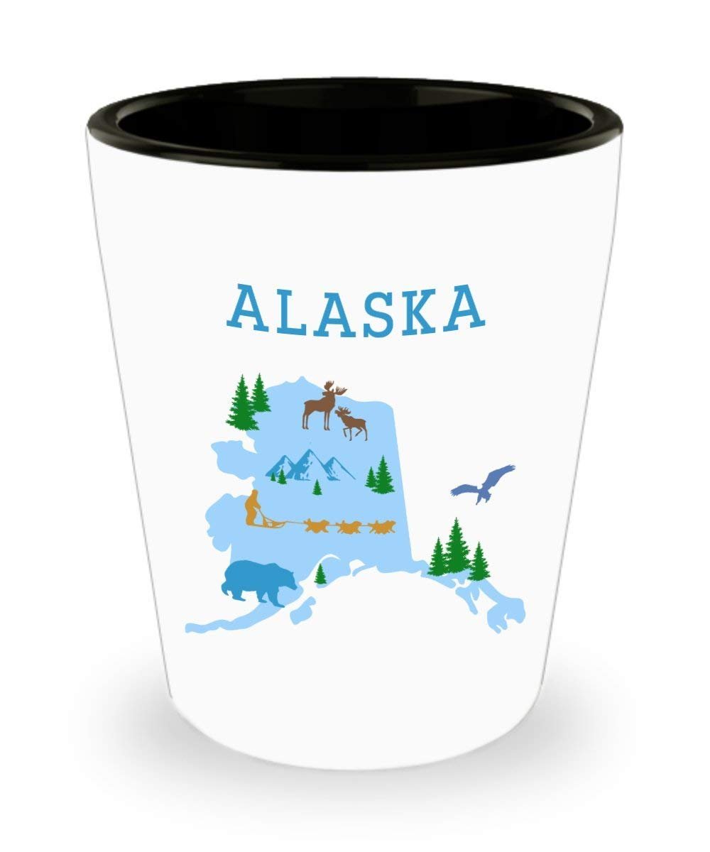 Alaska Shot Glass – Funny Novelty Birthday Christmas Gag Gifts Idea