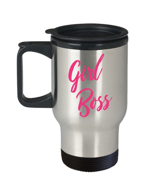 Girt Boss Travel Mug - Funny Tea Hot Cocoa Insulated Tumbler - Novelty Birthday Christmas Anniversary Gag Gifts Idea