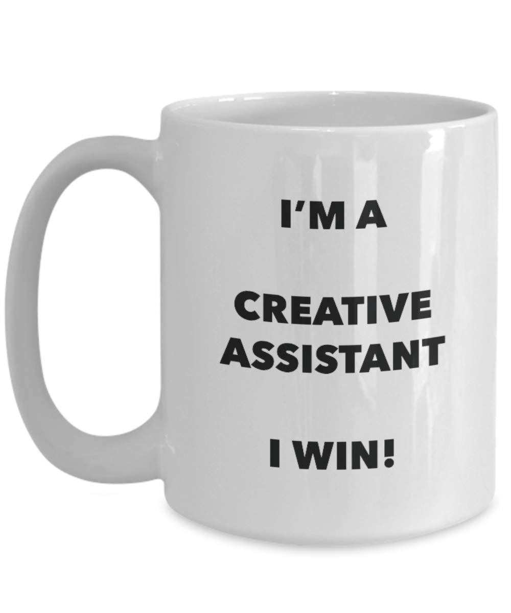 I' m A creative assistente tazza i Win. – Funny Coffee Cup – novelty Birthday Christmas GAG regalo idea 15oz Infradito colorati estivi, con finte perline