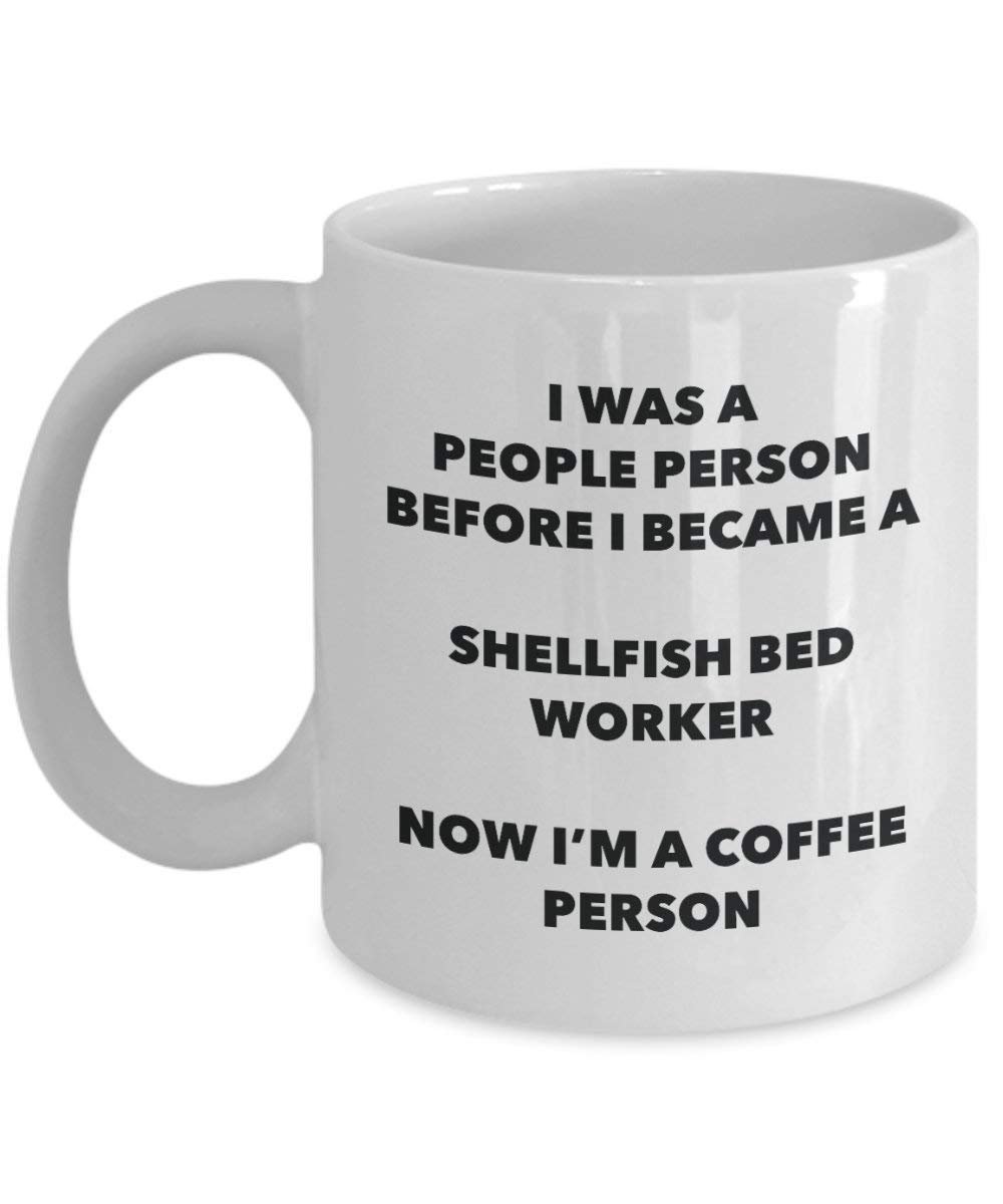 Schalentiere Bett Worker Kaffee Person Tasse – Funny Tee Kakao-Tasse – Geburtstag Weihnachten Kaffee Lover Cute Gag Geschenke Idee 15oz weiß