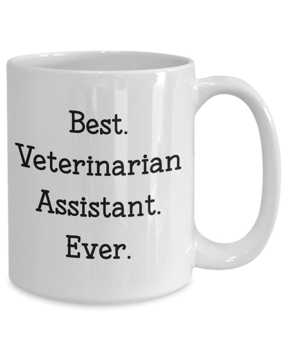 Veterinär-Assistenten-Geschenke, Tasse mit Aufschrift „Best Veterinarian Assistent“ – Lustiger Tee, heißer Kakao, Kaffeetasse – Neuheit Geburtstag Weihnachten Jahrestag Gag Geschenk