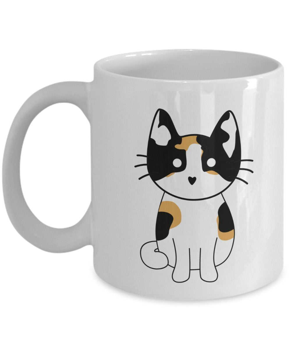 Calico Cat Coffee Mug - Calico Cat Mug - Funny Tea Hot Cocoa Cup - Novelty Birthday Christmas Anniversary Gag Gifts Idea