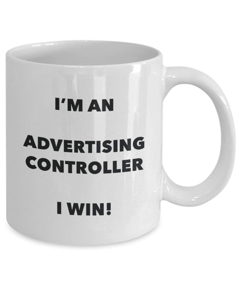 Werbung Controller Tasse – Ich bin ein Werbung Controller I Win. – Funny Kaffeetasse – Neuheit Geburtstag Weihnachten Gag Geschenke Idee 11oz weiß
