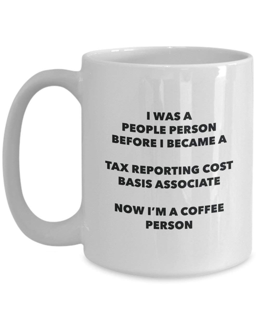 taxes Rapports coût Basis Associate personne à café Mug Tasse à thé de cacao – rigolo – Anniversaire de Noël amateur de café mignon Gag Gifts Idée 15oz blanc