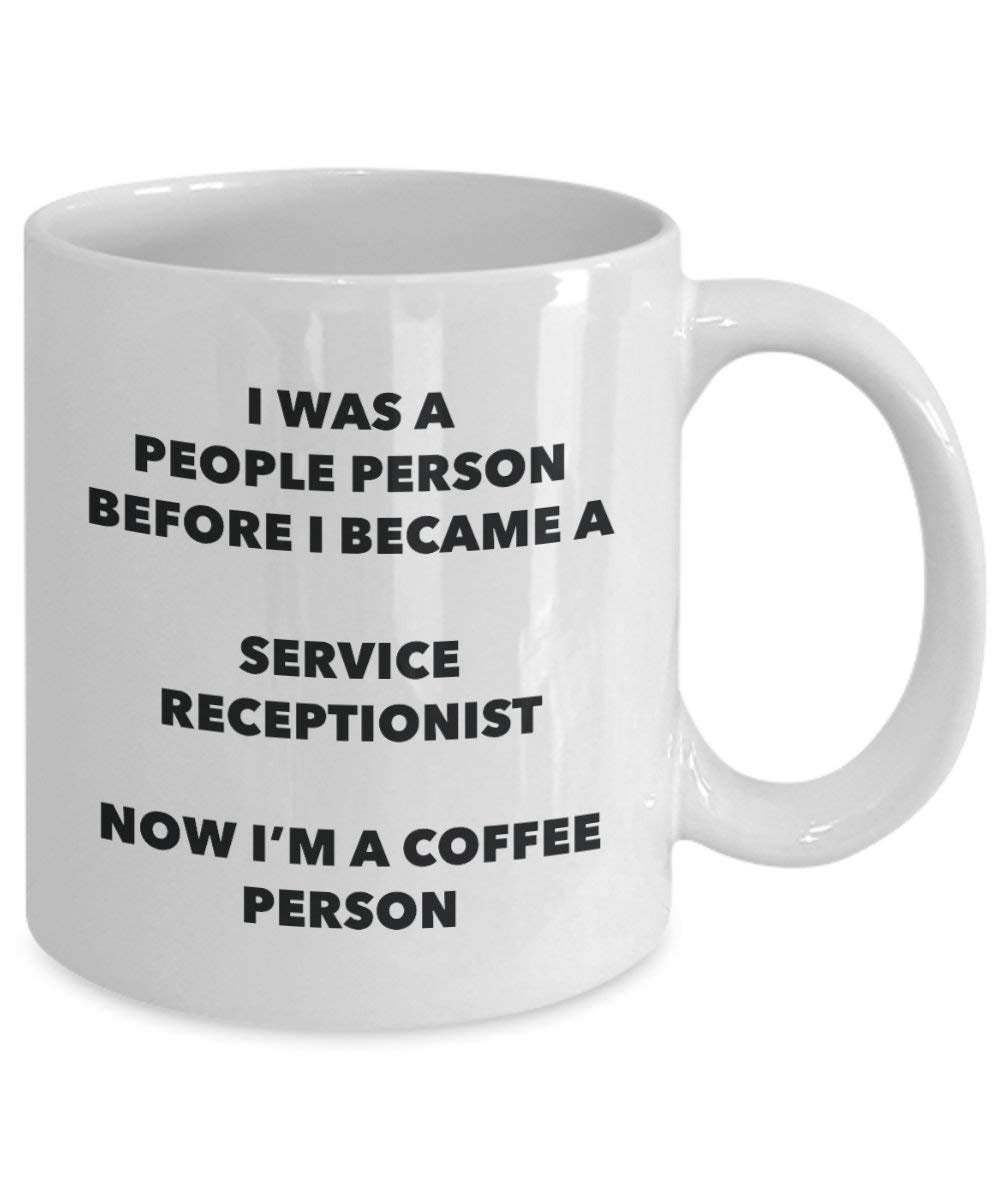Service Receptionist Coffee Person Mug - Funny Tea Cocoa Cup - Birthday Christmas Coffee Lover Cute Gag Gifts Idea