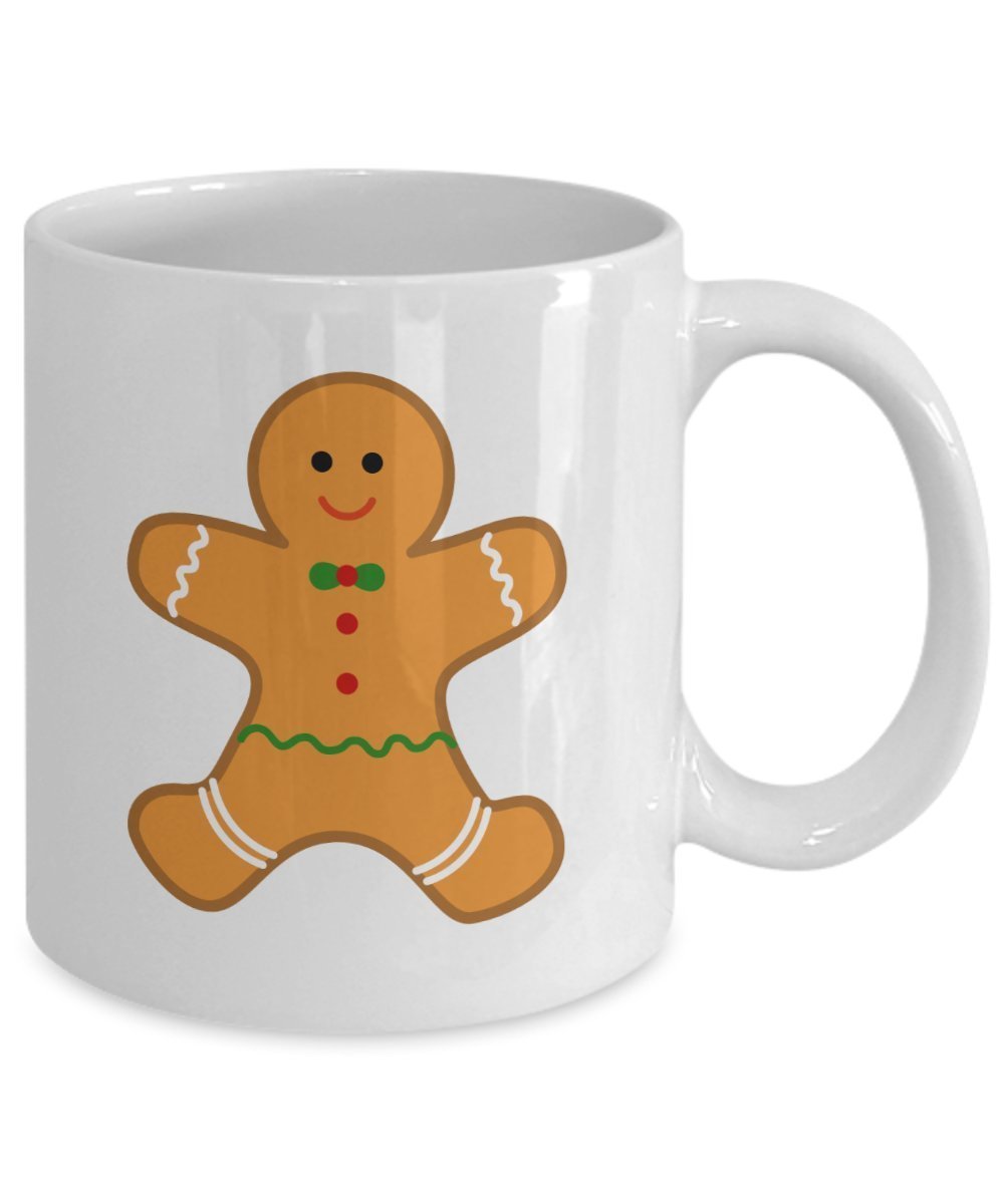 Kaffeetasse mit Lebkuchenmann-Motiv, lustige Teetasse, Kakaotasse, Geschenkidee für Geburtstag, Weihnachten, Jahrestag, Gag 15oz weiß