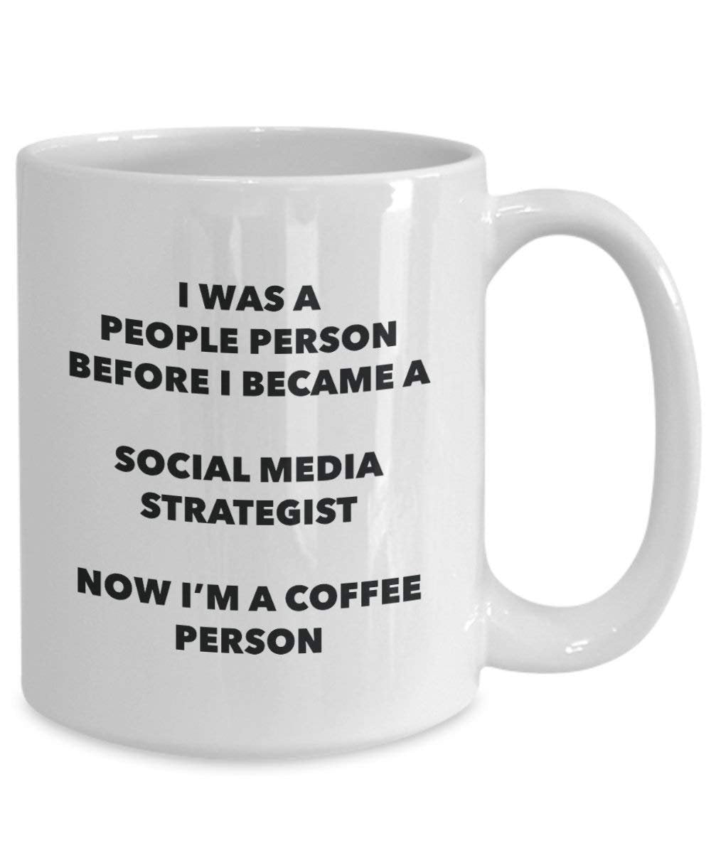 Social Media Strategist Coffee Person Mug - Funny Tea Cocoa Cup - Birthday Christmas Coffee Lover Cute Gag Gifts Idea