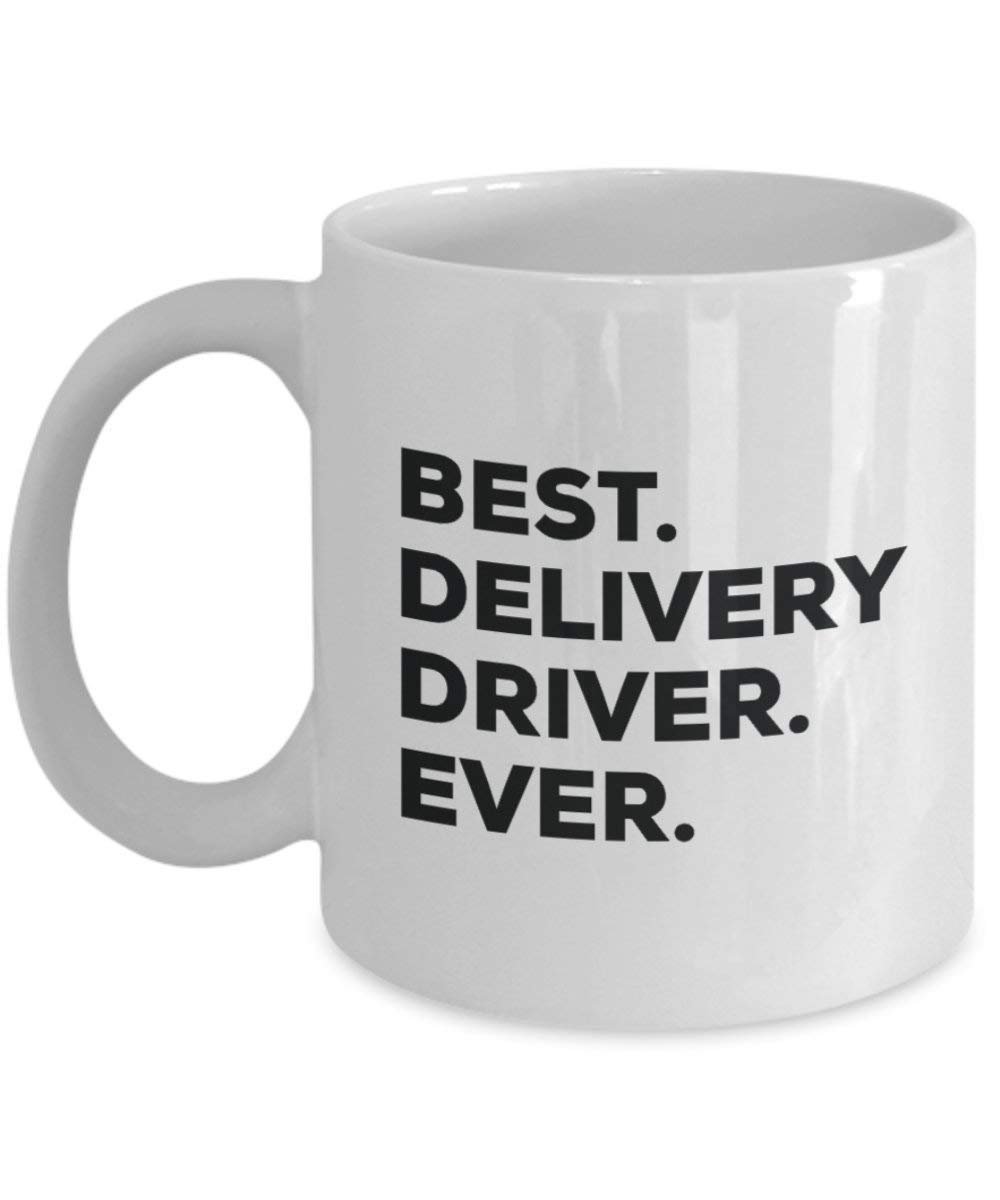 Meilleur pilote de livraison jamais Mug rigolo – Tasse à café – Thank You Appréciation pour Noël Anniversaire Vacances Cadeau unique idées 11oz blanc