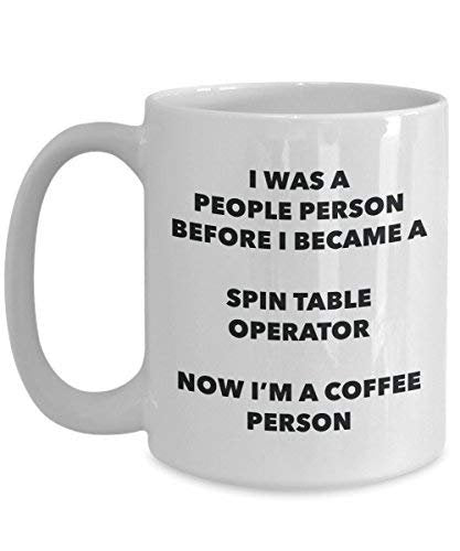 Spin Table Operator Coffee Person Mug - Funny Tea Cocoa Cup - Birthday Christmas Coffee Lover Cute Gag Gifts Idea