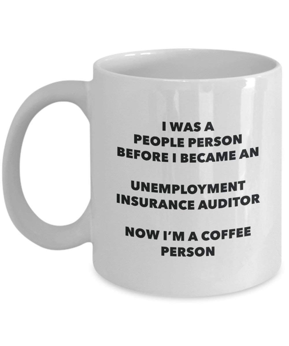 Chômage Insurance Auditor personne à café Mug Tasse à thé de cacao – rigolo – Anniversaire de Noël amateur de café mignon Gag Gifts Idée 11oz blanc