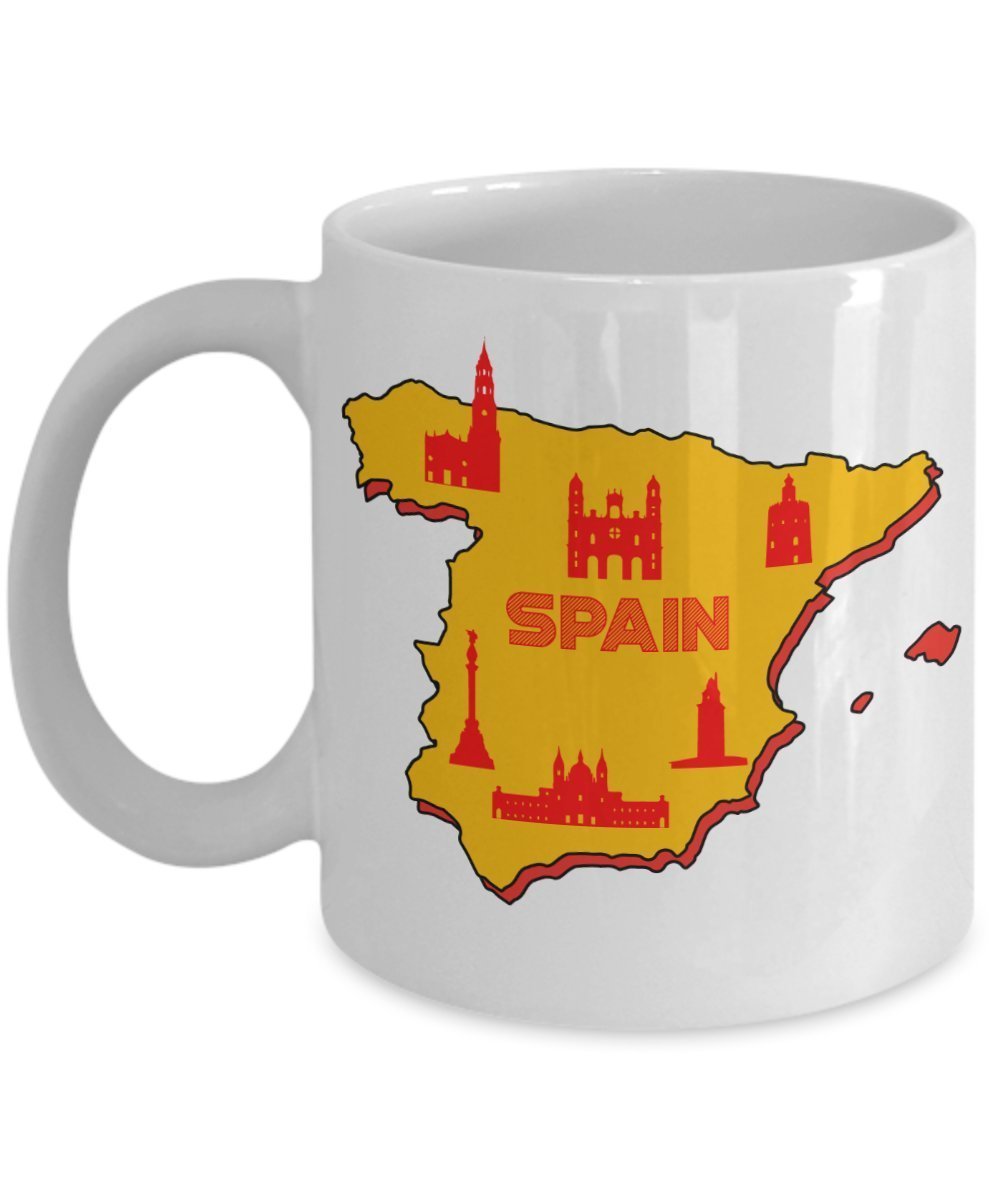 Tasse, Motiv: Spanien – Lustige Tee, Kakao, Kaffeetasse – Neuheit Geburtstag Weihnachten Jahrestag Gag Geschenk Idee