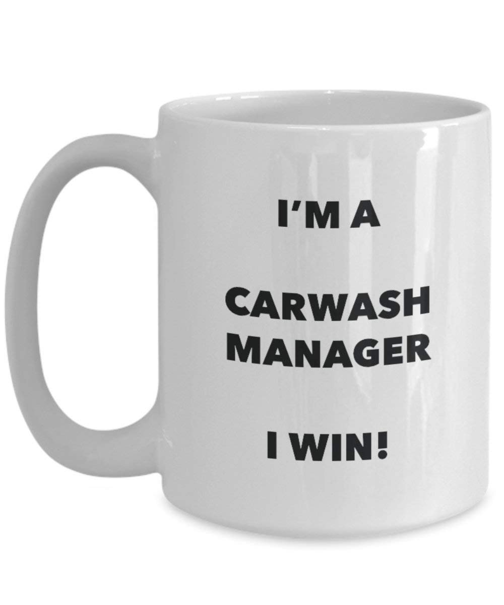 Carwash manager mug – I' m A Carwash manager i Win. – Funny Coffee Cup – novelty Birthday Christmas GAG regalo idea 15oz Infradito colorati estivi, con finte perline