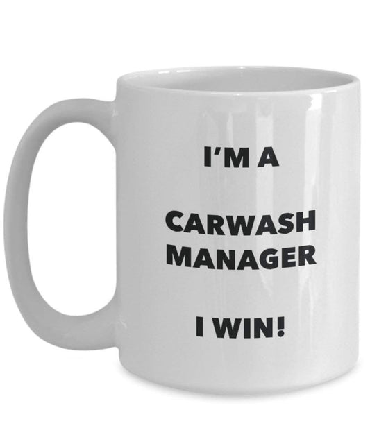 Carwash manager mug – I' m A Carwash manager i Win. – Funny Coffee Cup – novelty Birthday Christmas GAG regalo idea 15oz Infradito colorati estivi, con finte perline