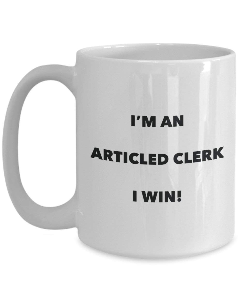 Articled Clerk Mug - I'm an Articled Clerk I win! - Funny Coffee Cup - Novelty Birthday Christmas Gag Gifts Idea