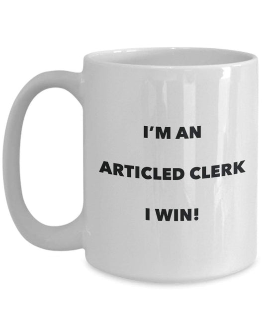 Articled Clerk Mug - I'm an Articled Clerk I win! - Funny Coffee Cup - Novelty Birthday Christmas Gag Gifts Idea