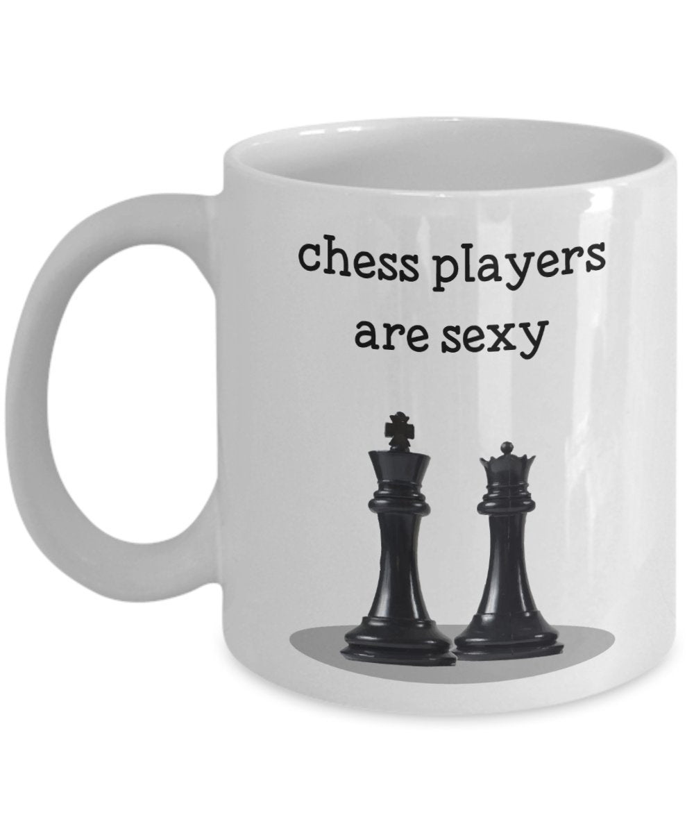 Tasse à café amusante pour joueur d'échecs - Cadeau fantaisie d'anniversaire de Noël 15oz blanc