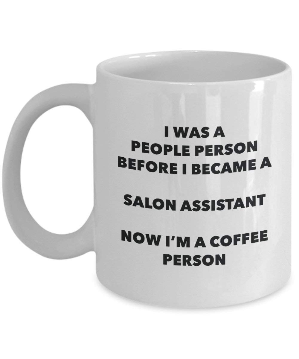 Assistant de salon Café personne Mug – Funny Tasse à thé de cacao – Anniversaire de Noël amateur de café mignon Gag Gifts Idée 11oz blanc
